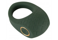 Зеленое эрекционное виброкольцо Luxurious Vibro Cock Ring