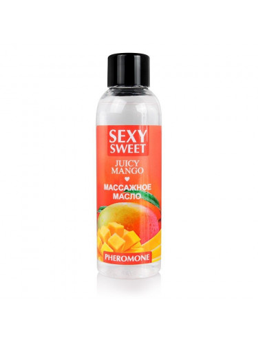 Массажное масло Sexy Sweet Juicy Mango с феромонами и ароматом манго - 75 мл.