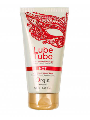 Интимный гель на водной основе Lube Tube Hot с разогревающим эффектом - 150 мл.