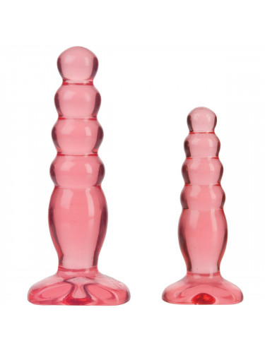 Набор из двух розовых анальных втулок Crystal Jellies Anal Trainer Kit