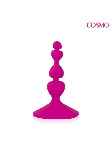 Ярко-розовый анальный стимулятор COSMO - 8 см.