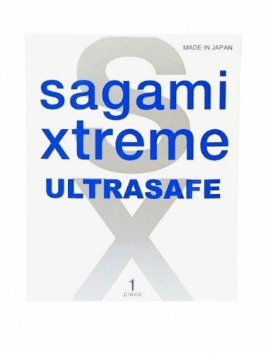 Презерватив Sagami Xtreme Ultrasafe с двойным количеством смазки - 1 шт.