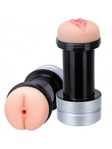 Мастурбатор 2-в-1 REALSTUFF 2 IN 1 HUMMER ANUS VAGINA: вагина и анус