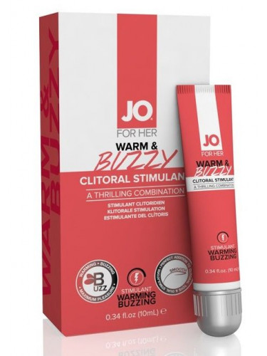 Клиторальный крем JO WARM BUZZY CLITORAL GEL - 10 мл.