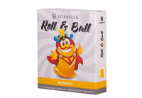 Стимулирующий презерватив-насадка Roll Ball Banana
