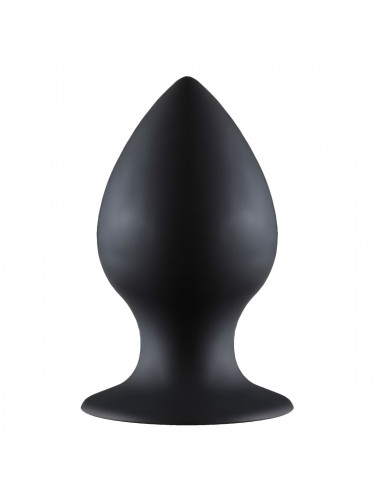 Чёрная анальная пробка Thick Anal Plug Medium - 9,5 см.