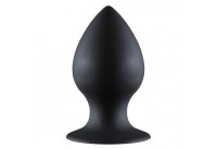 Чёрная анальная пробка Thick Anal Plug Medium - 9,5 см.