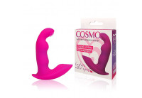 Розовый силиконовый вибромассажер Cosmo - 9 см.
