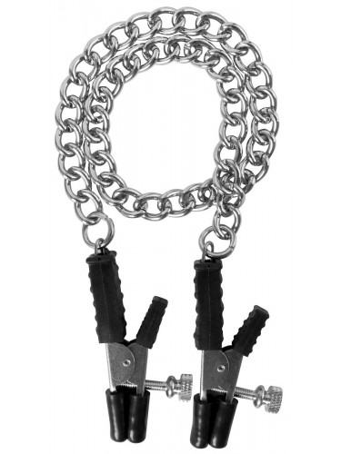 Зажимы на соски Block Busters Nipple Clamps с цепью