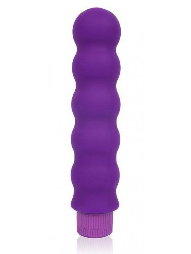 Фиолетовый силиконовый вибратор-елочка Cosmo - 15 см.