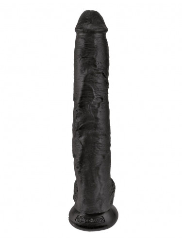 Чёрный фаллоимитатор-гигант 14 Cock with Balls - 37,5 см.