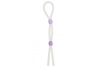 Прозрачное эрекционное кольцо-лассо SILICONE LASSO COCK RING DUAL BEADS