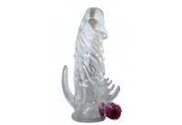Закрытая прозрачная вибронасадка на пенис Crystal Sleeve Vibe - 12 см.