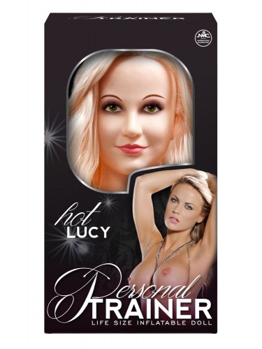 Надувная кукла с вибрацией и 2 любовными отверстиями Hot Lucy Lifesize Love Doll