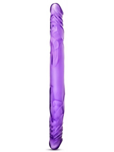 Фиолетовый двусторонний фаллоимитатор 14 Inch Double Dildo - 35 см.