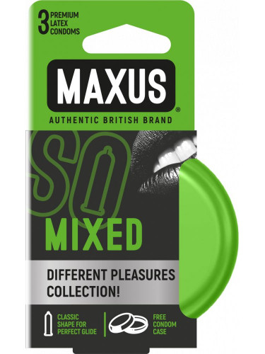 Презервативы в железном кейсе MAXUS Mixed - 3 шт.