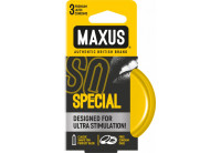 Презервативы с точками и рёбрами в железном кейсе MAXUS Special - 3 шт.
