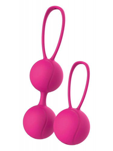 Набор розовых вагинальных шариков PLEASURE BALLS EGGS DUO BALL SET