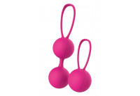 Набор розовых вагинальных шариков PLEASURE BALLS EGGS DUO BALL SET