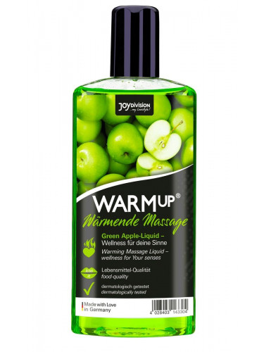 Массажное масло WARMup Green Apple с ароматом яблока - 150 мл.
