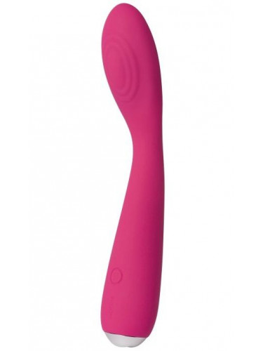 Ярко-розовый G-стимулятор IRIS Clitoral G-spot Vibrator - 18 см.