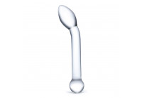 Прозрачный стеклянный фаллос для точки G Slimline G-Spot - 20 см.