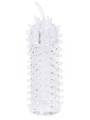Закрытая рельефная насадка Crystal sleeve с усиками - 12 см.