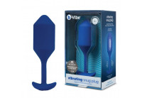 Синяя пробка для ношения с вибрацией Snug Plug 4 - 14 см.