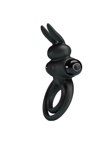 Черное эрекционное кольцо с вибростимуляцией клитора Vibrant Penis Ring III