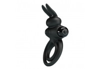 Черное эрекционное кольцо с вибростимуляцией клитора Vibrant Penis Ring III