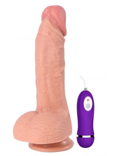Телесный реалистичный вибратор REAL Dual Layer - 21,5 см.