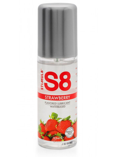 Смазка на водной основе S8 Flavored Lube со вкусом клубники - 125 мл.