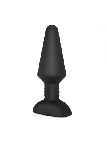 Большая чёрная вибропробка Rimming Plug XL - 16 см.