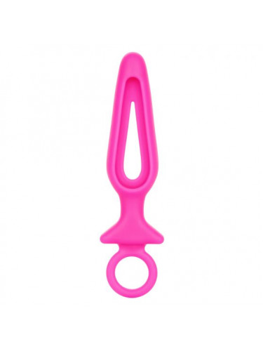 Розовая силиконовая пробка с прорезью Silicone Groove Probe - 10,25 см.