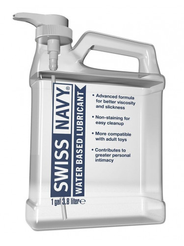 Канистра лубриканта Swiss Navy Water Based Lube на водной основе - 3,8 л.