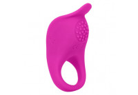Ярко-розовое эрекционное виброкольцо Silicone Rechargeable Teasing Enhancer