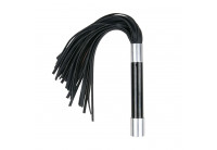 Черная плеть Easytoys Flogger With Metal Grip - 38 см.