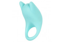 Нежно-голубое перезаряжаемое эрекционное кольцо Silicone Rechargeable Dual Exciter Enhancer