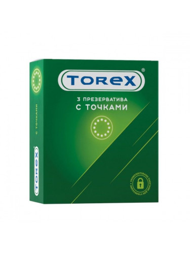Текстурированные презервативы Torex С точками - 3 шт.