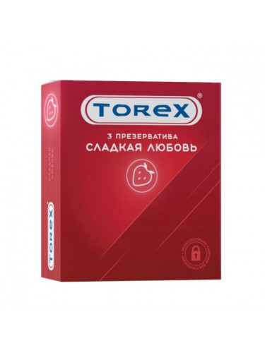 Презервативы Torex Сладкая любовь с ароматом клубники - 3 шт.