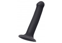 Черный фаллос на присоске Silicone Bendable Dildo M - 18 см.