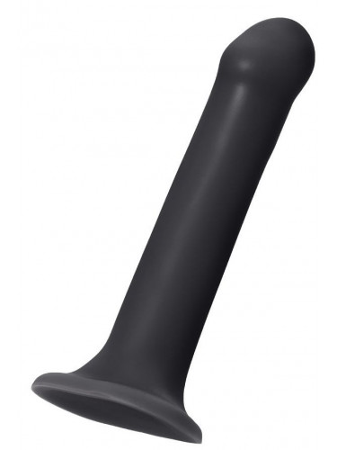 Черный фаллос на присоске Silicone Bendable Dildo XL - 20 см.