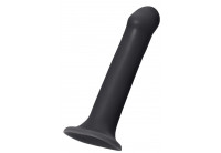 Черный фаллос на присоске Silicone Bendable Dildo XL - 20 см.