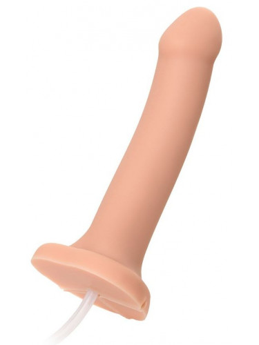 Телесный фаллос с имитацией эякуляции Silicon Cum Dildo L - 19,6 см.