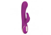 Фиолетовый вибратор-кролик Signature Silicone Thumping Rabbit с пульсирующим воздействием - 22,75 см.