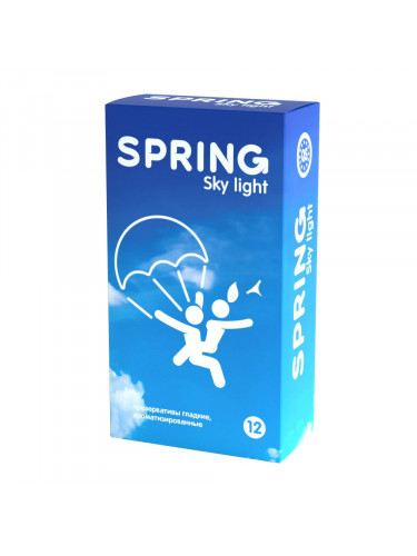 Ультратонкие презервативы SPRING SKY LIGHT - 12 шт.