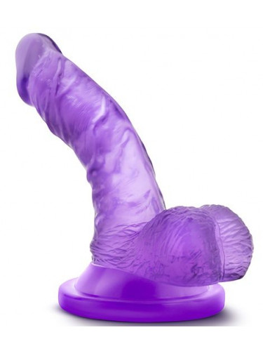 Фиолетовый фаллоимитатор на присоске NATURALLY YOURS 4INCH MINI - 12 см.