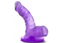 Фиолетовый фаллоимитатор на присоске NATURALLY YOURS 4INCH MINI - 12 см.