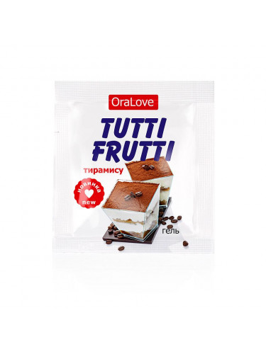 Саше гель-смазки Tutti-frutti со вкусом тирамису - 4 гр.