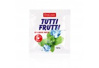 Саше гель-смазки Tutti-frutti со вкусом мяты - 4 гр.